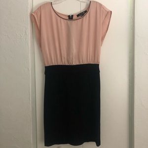 Pink/black cocktail dress
